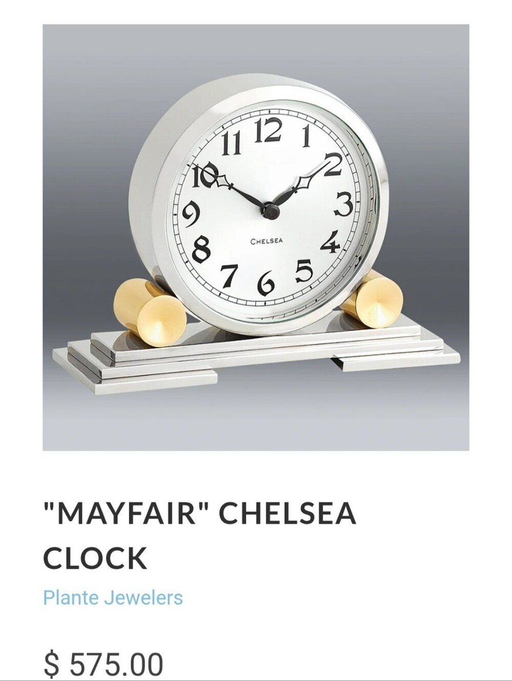 Mayfair de Chelsea Clock,